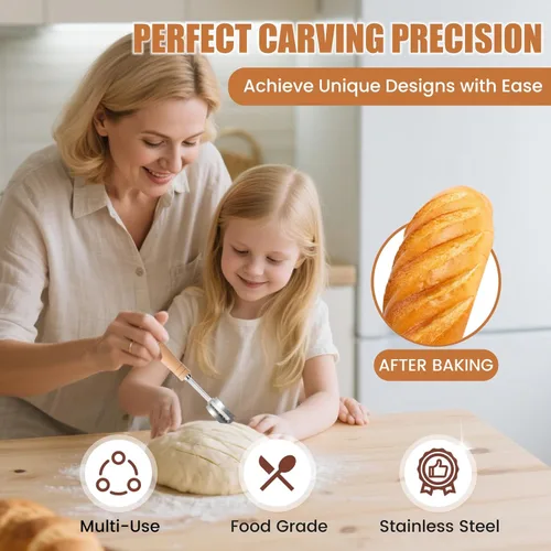 Miniatura 6 de CUNSENR Recambio de Cuchillas para Greñadora de Pan – Cuchillas de Acero Inoxidable para Arte Perfecto en el Pan, Adecuadas para Rebanar y Hacer