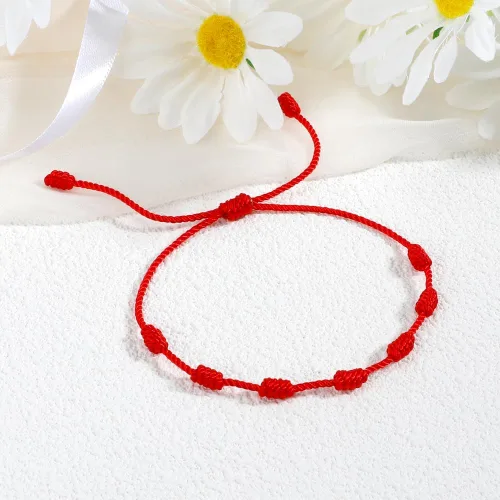 Miniatura 5 de Pulsera de protección con 7 nudos de protección, pulseras ajustables para mujer