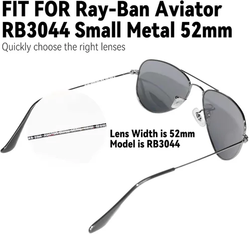 Miniatura 2 de Lentes de repuesto para gafas de sol Ray-Ban Aviator RB3044 de 2.047 in