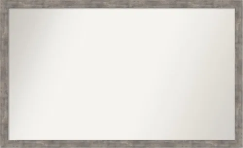 Miniatura 40 de Amanti Art Silver Bathroom Mirror for Over Sink, 24x49 Custom Made Marred Pewter Rectangle Vanity Mirror, Oversize Casual Wood Frame, Hangs Estaño