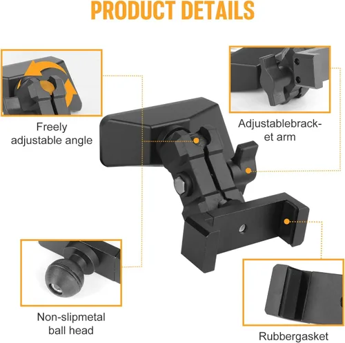 Miniatura 2 de FUNY Soporte para teléfono lateral izquierdo para salpicadero, compatible con Chevy Silverado y Gmc Sierra 1500 2023 2024 2025 2026, estabilizador
