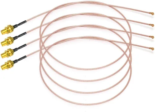 Miniatura 6 de Bingfu Dual Band WiFi 2.4GHz 5GHz 5.8GHz 8dBi RP-SMA Antena macho 7.9 in 8 pulgadas RG178 Cable 4 Pack para enrutador WiFi inalámbrico Mini PCI