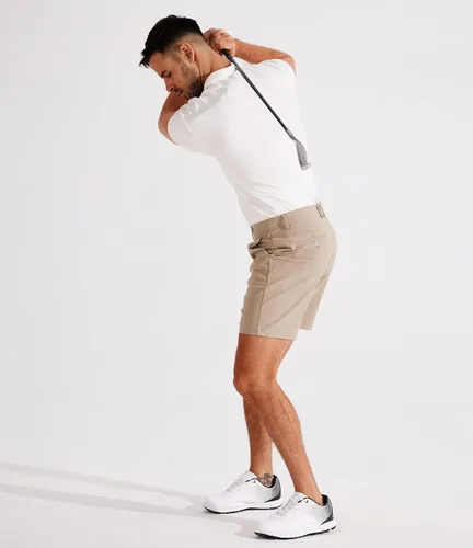 Miniatura 5 de Libin Pantalones cortos de golf para hombre, pantalones cortos de vestir casuales de trabajo con frente plano de 7 pulgadas y 9 pulgadas, elásticos