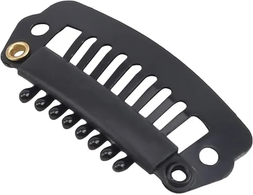 Miniatura 3 de Paquete de 10 clips de peluca, cierres de acero inoxidable con extensiones de cabello