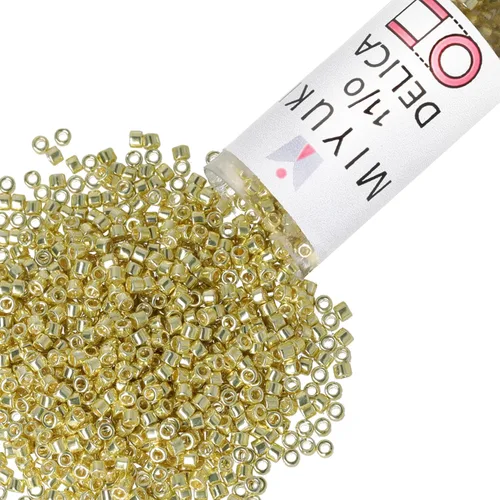 Miniatura 13 de Miyuki Cuentas de semillas Delica – Tamaño 11/0 (0.063 in), DB0031, chapado en oro de 24 quilates, 0.25 oz, aprox. 1440 cuentas, fabricado en Japón