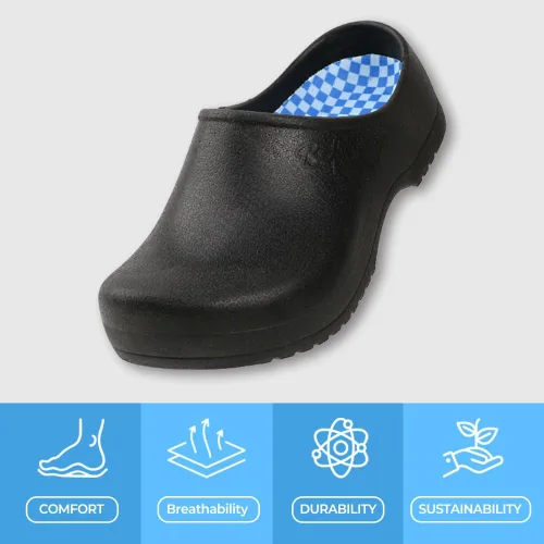 Miniatura 3 de Safty - Zuecos unisex para hombres o mujeres, impermeables, acolchados, antideslizantes, de poliuretano, para cocinar, enfermería, trabajo