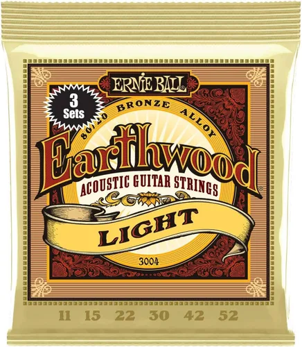 Miniatura 18 de Ernie Ball - Cuerdas personalizadas para guitarra acústica Earthwood de bronce 80/20, calibre medio, calibre 12.5-56 (P02005) (Paquete de 2)