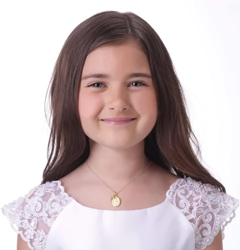 Miniatura 4 de Collar milagroso de plata de ley para niña o collar de racimo milagroso con perla cultivada y cruz