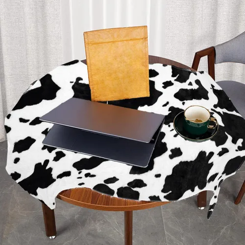 Miniatura 2 de MACEVIA Alfombra de piel de vaca sintética, bonita alfombra con estampado de vaca, alfombra de área animal, decoración occidental para sala
