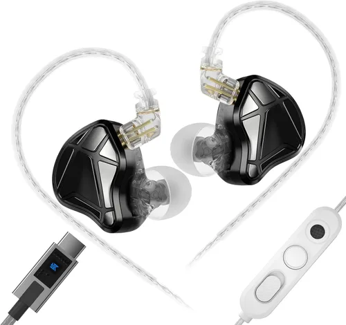 Miniatura 10 de KZ Axas - Monitores intrauditivos con cable para juegos, IEM de aislamiento de ruido, sonido de baja distorsión y audio espacial, auriculares FPS