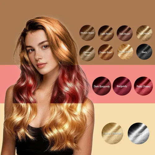 Miniatura 6 de leorx Champú de tinte para el cabello, 3 En 1 Color Miel Claro Champú Tinte para el Cabello Para Refrescar el Cabello Instantáneo Champú Para Light