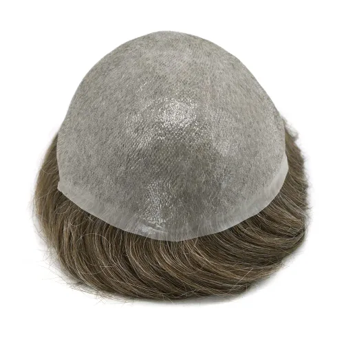 Miniatura 6 de Toupee - Sistema de cabello para hombre, 0.002 in, piel ultrafina, bucle en V, aspecto natural, piezas de pelo para hombre, tupé, piezas de repuesto