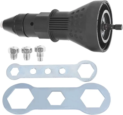 Miniatura 4 de Kit de herramientas de adaptador de taladro de tuerca de remache eléctrico, herramienta de remachado inalámbrico, adaptador de tuerca, adaptador