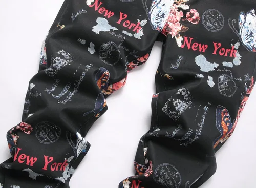 Miniatura 179 de Enrica Pantalones vaqueros estampados casuales para hombre