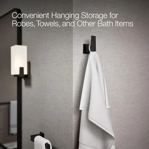 Miniatura 3 de Kohler 26636-BL Honesty® - Gancho para bata, color negro mate