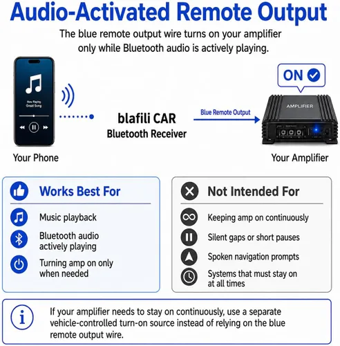 Miniatura 3 de Receptor Bluetooth 5.2 para automóvil – aptX adaptativo, aptX HD, AAC, SBC – Compatible con 12 V/24 V, disparador remoto, salida RCA estéreo