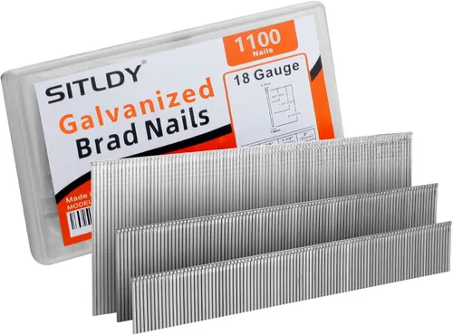 Miniatura 11 de Clavos Brad de acero inoxidable 304 calibre 18 de 1-1/2 pulgadas, paquete de 2400 clavos de pistola de uñas de acabado pequeño para neumática