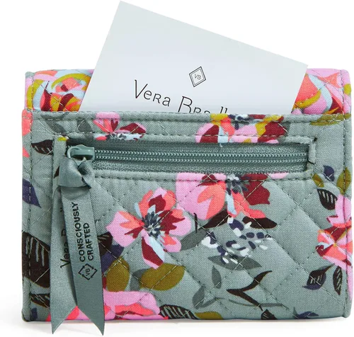 Miniatura 3 de Vera Bradley Cartera compacta Riley de algodón para mujer con protección RFID