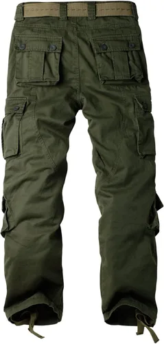 Miniatura 3 de Pantalones cargo de trabajo para mujer, de algodón, con 8 bolsillos, informal, estilo de combate militar