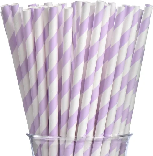 Miniatura 17 de ALINK 100 pajitas rojas, pajitas de papel biodegradables rojas y blancas a rayas para fiestas, eventos, manualidades, suministros de decoración