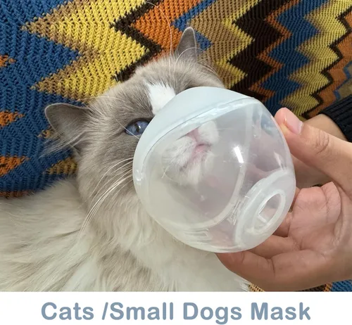 Miniatura 2 de Espaciador inhalador para gatos, para gatos y perros pequeños, cámara de aerosol para mascotas con máscara de silicona, para primeros auxilios