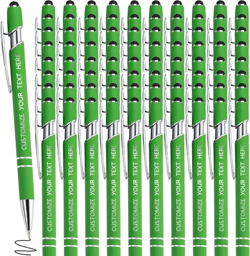 Miniatura 9 de Bolígrafos personalizados con lápiz óptico y grabado gratis, bolígrafos personalizados para negocios, graduación, aniversarios (hasta 500 unidades)