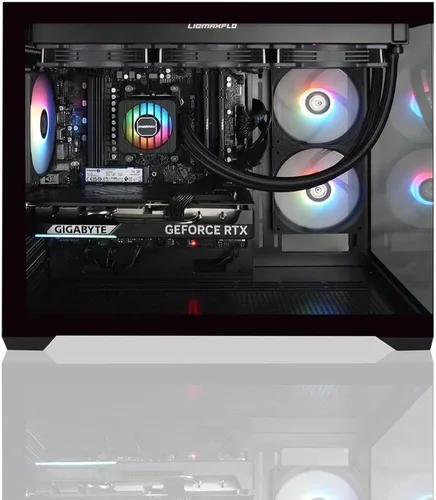 Miniatura 2 de Hellfire Gaming PC AMD Ryzen 5 9600X; Radeon RX 9060 XT 16GB VRAM; 32GB DDR RAM; 1 TB NVME M.2 SSD; enfriador líquido AIO de 14.173 in; ventiladores