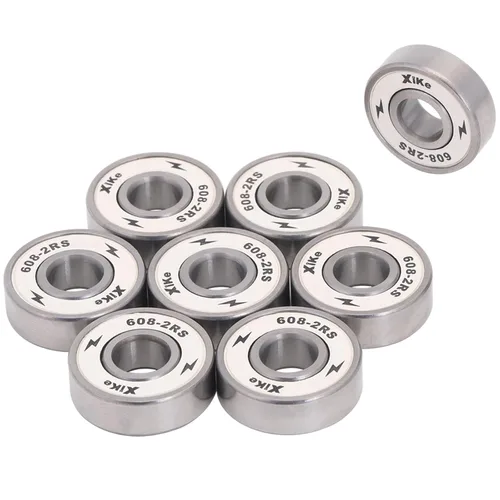 Miniatura 10 de XIKE 8 Pcs Black 608-2RS Skateboard Bearings 8x22x7mm, High Speed Smooth and Durable, Replace for Longboards, Inline Skates, Roller skates, Ice