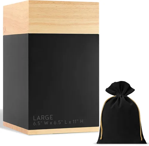 Urna de madera de arce atemporal para cenizas para adultos, hombre y mujer, urna de cremación hecha a mano para cenizas humanas, caja de recuerdo y