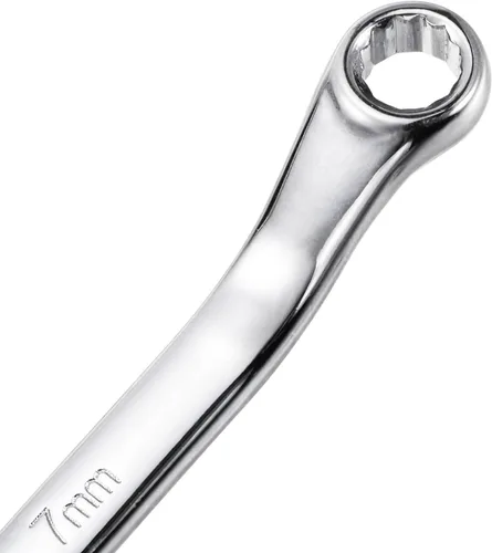 Miniatura 35 de uxcell Llave métrica de extremo de caja doble de 0.512 in x 0.630 in con desplazamiento de 12 puntos, cromada, acero Cr-V