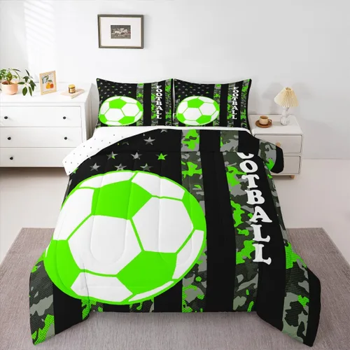 Miniatura 73 de Feelyou Juego de edredón de baloncesto para niñas y niños, juego de ropa de cama con juegos de pelota, decoración de habitación, regalo para amantes