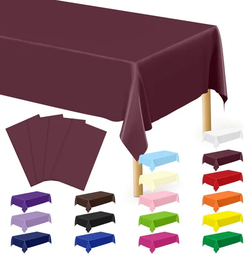 Miniatura 63 de Suministros de regreso a clases, 2 manteles de 108 x 54 pulgadas, manteles desechables coloridos para el primer día de escuela, rectangular