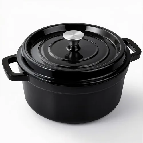 Miniatura 26 de Miereirl Olla Holandesa Esmaltada de 6.5 Cuartos con Tapa, Olla Holandesa de Hierro Fundido con Asas Dobles para Hornear Pan, Cocinar, Utensilios