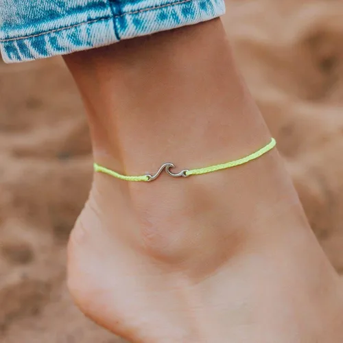 Miniatura 2 de Pura Vida - Tobillera de oro o plata o oro rosa con dije chapado - Correa ajustable, 100 % impermeable