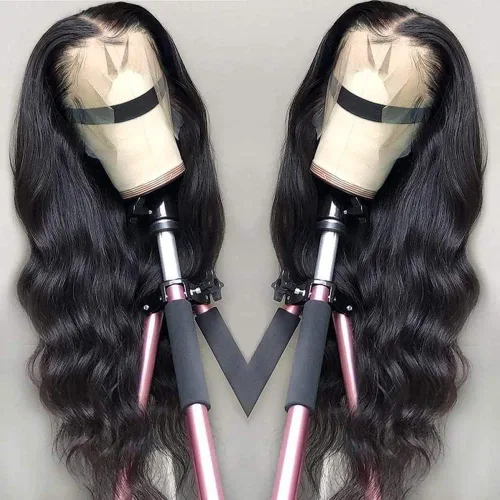 Miniatura 2 de Pelucas de cabello humano sin pegamento, prearrancadas de 13 x 4, pelucas de encaje frontal para mujeres negras, cabello humano con abuelitos, línea