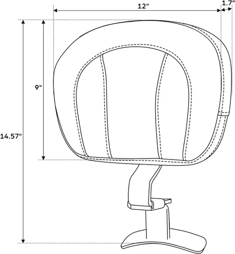 Miniatura 5 de TCT-MOTORPARTS Driver Rider - Almohadilla de respaldo para Harley Touring 2009-2023 Road King Street Road Electra Glide Ultra Black Stitching