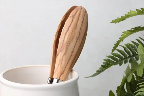 Miniatura 4 de Salt & York Pinzas de madera de olivo de 11 pulgadas, pinzas de cocina de mango largo para cocinar, ensalada, pasta y parrilla, cocina y utensilios
