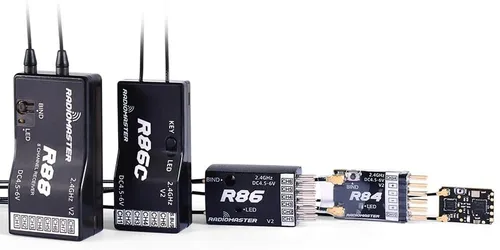 Miniatura 6 de RadioMaster R81 R84 R86 R86C R88 R161 R168 2.4GHz Over 1KM SBUS Nano Receptor Compatible FrSky D8 TX16S Soporte Retorno RSSI (R88 V2 8CH Receptor)