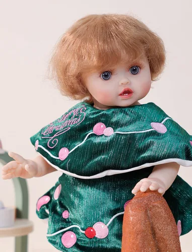 Miniatura 6 de Muñecas de bebé, 18 pulgadas realista Reborn Full Vinyl Baby Doll con pelo rizado, detalles realistas pintados a mano y atuendo acogedor para niñas
