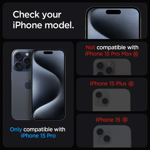 Miniatura 2 de Spigen Protector de pantalla de vidrio templado [GlasTR EZ FIT – Privacidad] diseñado para iPhone 15 Pro [compatible con fundas] – Paquete de 2