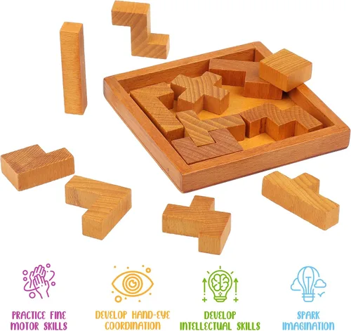 Miniatura 2 de Rompecabezas de Teaser Cerebral de Madera para Niños, Niños y Adultos. Nuevo Nivel de Desafío para Aquellos que Aman un Buen Entrenamiento Mental