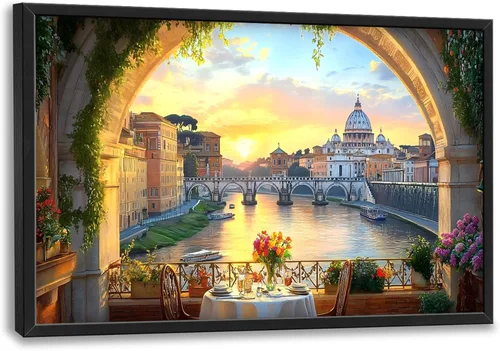 Miniatura 152 de Cuadros Grandes Enmarcados Arte de Pared para Sala de Estar, Lobos del Bosque Decoración de Pared de Gran Tamaño Lobo Animal Impresión en Lienzo