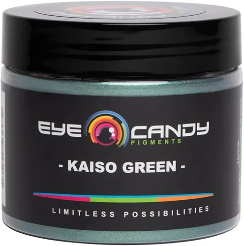 Miniatura 8 de Eye Candy Polvo de pigmento de mica prémium Kaiso Green (50 G), multiusos, aditivo para artes y manualidades, epoxi, arte de resina, esmalte