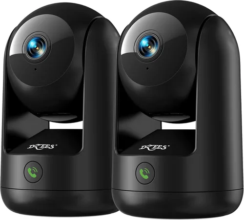 Miniatura 10 de Dzees Cámara de seguridad 5G/2.4G WiFi para interiores, cámara para mascotas sin suscripción, cámaras WiFi 2K 360°, cámara con cable para mascotas