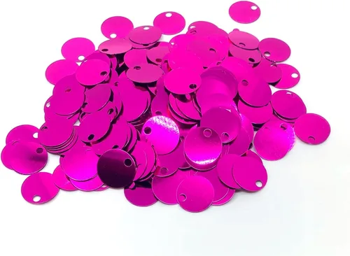 Miniatura 25 de Paillettes de lentejuelas redondas planas de 0.787 in, 285 piezas de 0.78 pulgadas, agujero de 0.78 pulgadas, surtido de lentejuelas acrílicas, 1,76