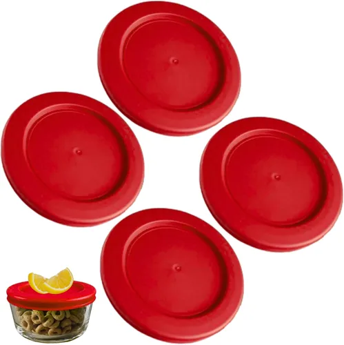 Miniatura 18 de KlareWare Tapas de repuesto para 2 tazas, tapas de plástico sin BPA para Pyrex 7200, Anchor Hocking (paquete de 4, azul) - Contenedores no incluidos