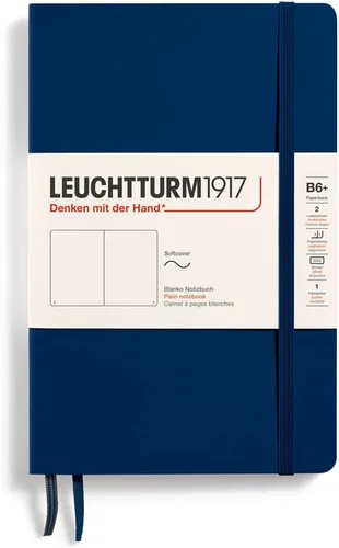 Miniatura 31 de LEUCHTTURM1917 - Cuaderno de tapa blanda de tapa blanda B6+ - 123 páginas numeradas para escribir y escribir en diario (Doted, Sage)
