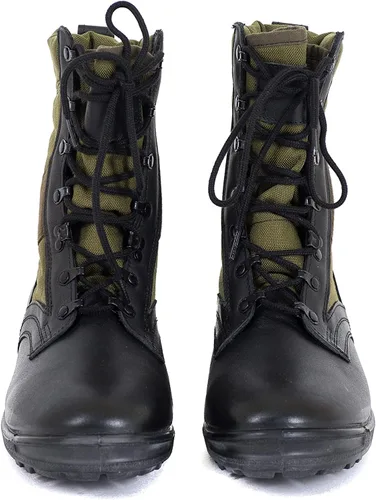 Miniatura 6 de Botas originales de la selva del ejército alemán para los hombres - BALTES Botas militares de los hombres negroverde - Botas de combate de cuero