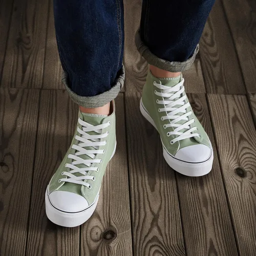 Miniatura 41 de ZGR Tenis de lona para hombre, con cordones, clásicos, casuales, para caminar