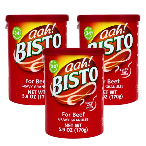 Bisto Gránulos de salsa – Sabores de carne de res y pollo, importados del Reino Unido – Textura suave clásica, 6.00 oz (sabor a elegir) (paquete de